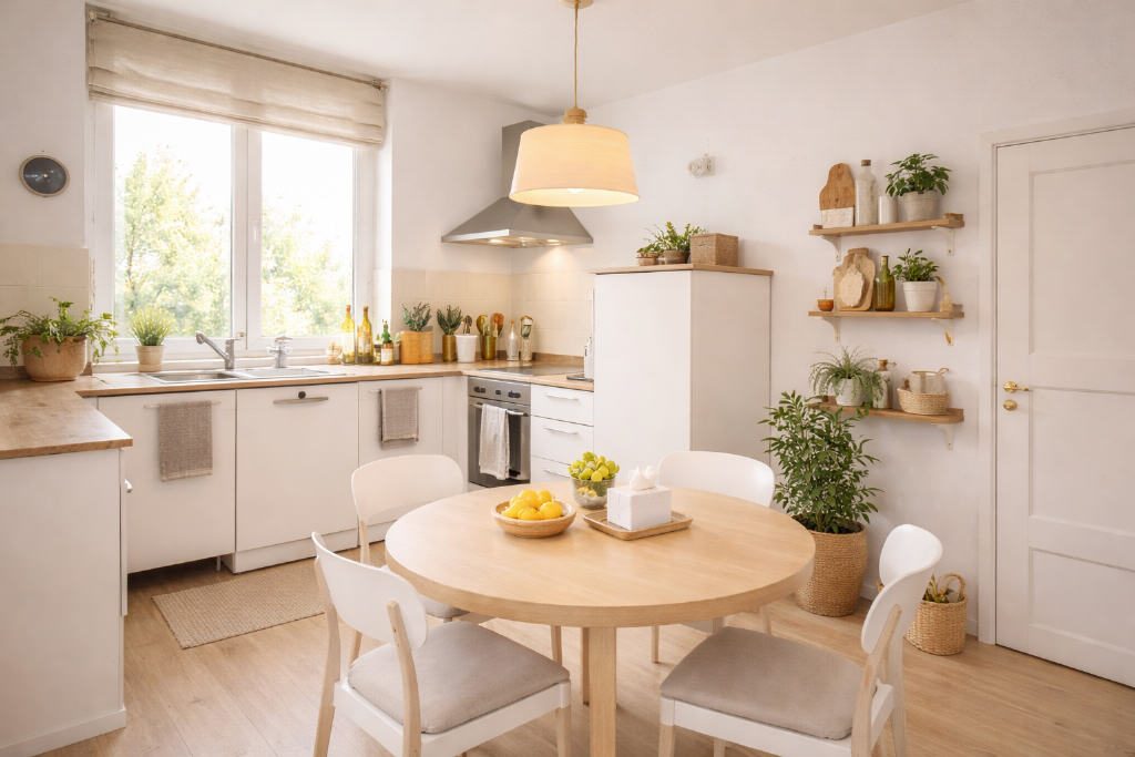 Wohnen am Augustaplatz - Helle 3-Zimmer-Eigentumswohnung mit Balkon und Charme — Küche